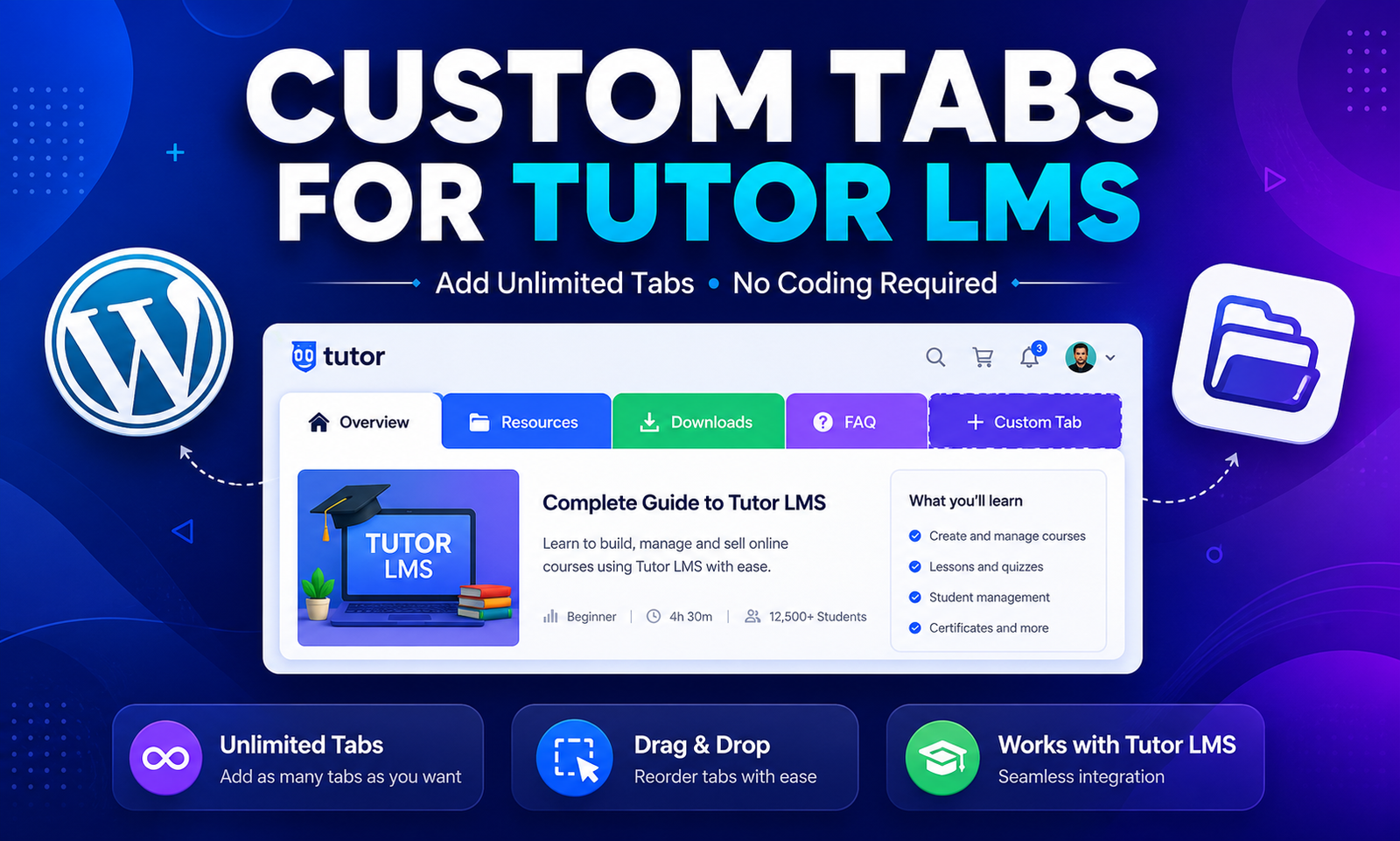 How to Add Custom Tabs to Tutor LMS Courses (No-Code Guide)