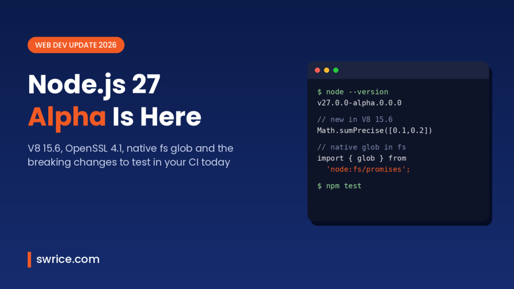 Node.js 27 alpha